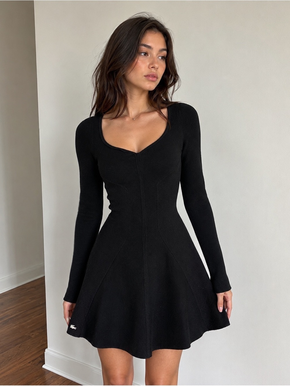 Lacoste Fit & Flare Knit Mini Dress! EUC!